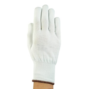 Ansell Size 10 White SafeKnit® Ultra Light Duty Spectra® And Fiber Ambidextrous Cut Resistant Gloves With Knit Wrist And Kevlar® Lined