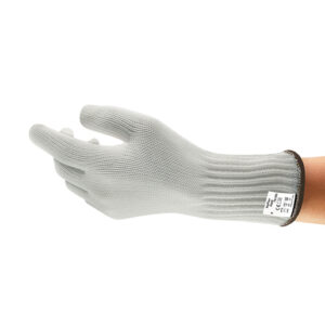 Ansell Size 8 White Polar Bear® Supreme Heavy Duty Cut Resistant Gloves With Knit Wrist And Stainless Steel Synthetic Fiber Lined