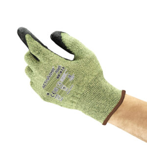 Ansell Size 8 PowerFlex® 80-813 13 Gauge Medium Duty Special Purpose Cut And Flame Resistant Foam Palm Coated Work Gloves With DuPont™ Kevlar® Liner And Knit Wrist
