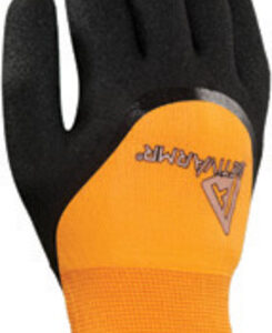 Ansell Size 10 Black And Hi-Viz Orange ActivArmr® Nitrile Acrylic And Polyester Lined Cold Weather Gloves With Knit Wrist