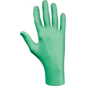 SHOWA™ Large Green 9 1/2" Derma Thin® 5 mil Natural Latex Ambidextrous USP Grade Lightly Powdered Disposable Gloves With Smooth Finish And Rolled Cuff