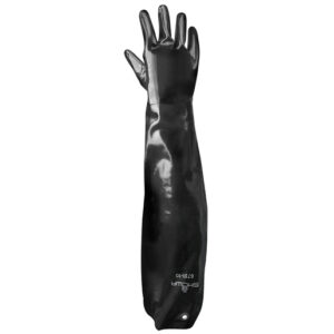 SHOWA™ Size 10 Large Black Neo Grab™ 31" Cotton Lined Neoprene Chemical Resistant Gloves With Smooth Finish And Shoulder Length Cuff