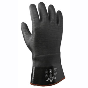 SHOWA™ Size 10 Black Insulated Neo Grab™ Cotton Jersey Lined Cold Weather Gloves With Gauntlet Cuff Neoprene® Coated And Wrinkle Finish