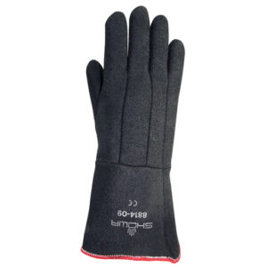SHOWA™ Size 7 14" Black Char-Guard™ Non-Woven Lined Heat Resistant Gloves Gauntlet Slip-On Cuff