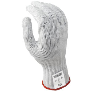 SHOWA™ Size 8 White D-FLEX® PLUS UnDotted Style 7 gauge Medium Weight HPPE Yarn Cut Resistant Gloves With Seamless Knit Wrist