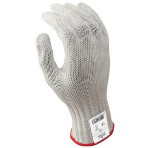 SHOWA™ Size 7 White D-FLEX® PLUS Dotted Style 7 gauge Medium Weight HPPE Yarn Right Hand Cut Resistant Gloves With Seamless Knit Wrist And PVC Dots Coating