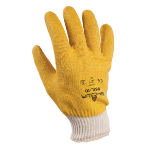 SHOWA™ Size 10 KPG® Light Weight Abrasion Resistant Yellow PVC Fully Coated Work Gloves With Cotton Knit Liner And Continuous Knit Wrist