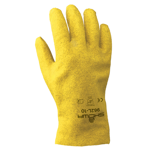 SHOWA™ Size 11 Fuzzy Duck® Heavy Duty Abrasion Resistant Yellow PVC Fully Coated Work Gloves With Cotton And Jersey Liner And Slip-On Cuff 1 SHOWA™ Size 11 Fuzzy Duck® Heavy Duty Abrasion Resistant Yellow PVC Fully Coated Work Gloves With Cotton And Jersey Liner And Slip-On Cuff