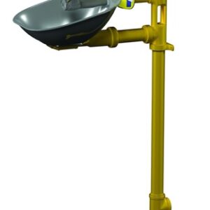 Bradley® Halo™ Pedestal Mounted Eye/Face Wash Station Stainless Steel Eye Wash Bowl