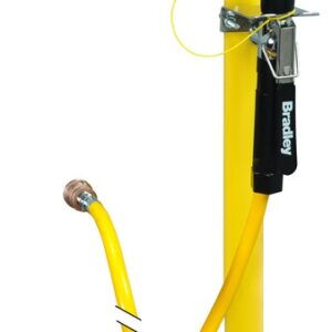 Bradley® Wall Mounted Drench Hose Yellow Thermoplastic Hose