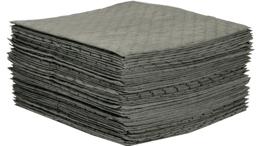 Brady® 30" X 30" SPC™ MRO Plus™ Gray 3-Ply Meltblown Polypropylene Dimpled Perforated Jumbo Size Heavy Weight Sorbent Pad (100 Per Case)