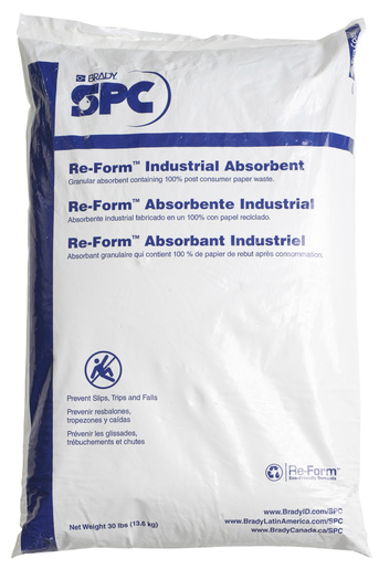 Brady® 30 Pound 100% Recycled Re-Form Industrial Granular Absorbent