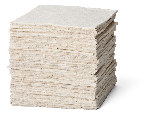 Brady® 15" X 19" Re-Form™ White 80% Natural Cotton Fiber Heavy Weight Sorbent Pad (100 Per Bag)