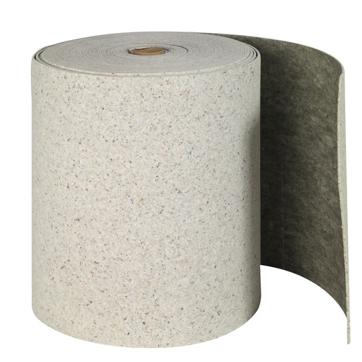 Brady® 28 1/2" X 150' SPC™ Re-Form™ Plus Gray Double Perforated Heavy Weight Sorbent Roll, Perforated Every 19"