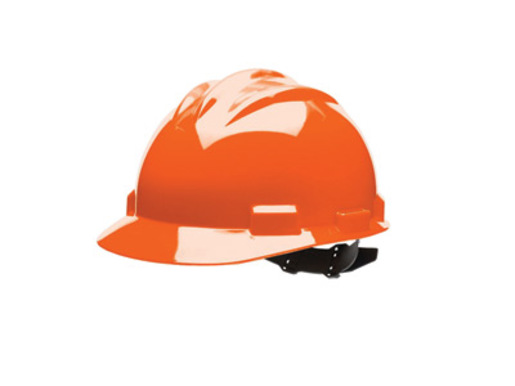 Bullard® Orange HDPE Cap Style Hard Hat With 4 Point Pinlock Suspension