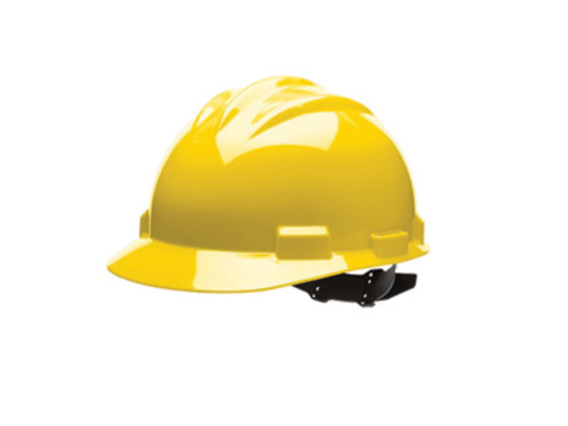 Bullard® Yellow HDPE Cap Style Hard Hat With 4 Point Pinlock Suspension