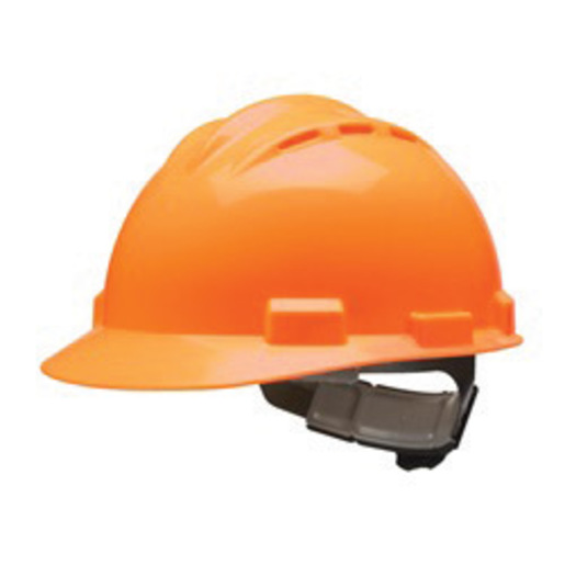 Bullard® Orange HDPE Cap Style Hard Hat With 4 Point Rachet Suspension