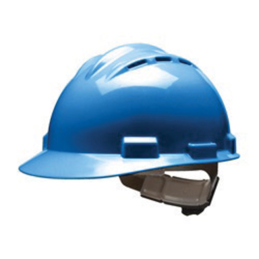 Bullard® Blue HDPE Cap Style Hard Hat With 4 Point Rachet Suspension