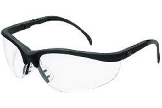 Crews® Klondike® Safety Glasses With Black Nylon Frame And Clear Polycarbonate Duramass® AF4® Anti-Fog Anti-Scratch Lens