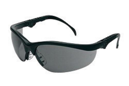 Crews® Klondike® Plus Safety Glasses With Black Nylon Frame And Gray Polycarbonate Duramass® Anti-Scratch Lens