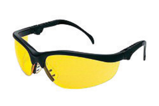 Crews® Klondike® Plus Safety Glasses With Black Nylon Frame And Amber Polycarbonate Duramass® Anti-Scratch Lens