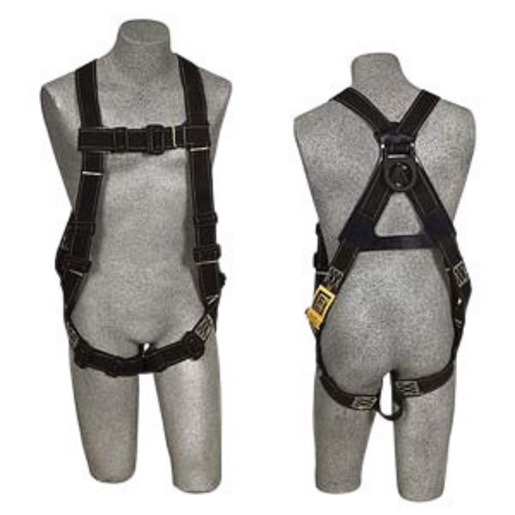 DBI/SALA® Universal Delta™ No-Tangle™ Full Body/Vest Style Harness With Back D-Ring, Pass-Thru Leg And Chest Strap Buckle, Built-In Loops For Body Belt And Comfort Padding