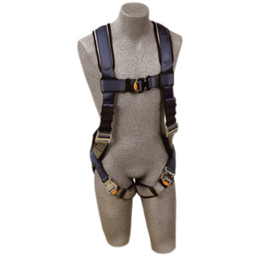 DBI/SALA® Medium ExoFit™ Full Body/Vest Style Harness With Back D-Ring, Quick Connect Chest And Leg Strap Buckle, Loops For Body Belt And Built-In Comfort Padding