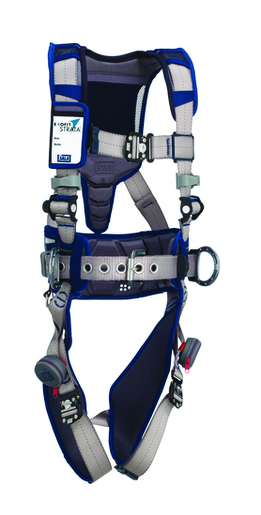 DBI-SALA® X-Large ExoFit STRATA™ Construction Style Harness With Aluminum Back And Side D-rings, Duo-Lok™ Quik Connect Buckles, Waist Pad And Belt