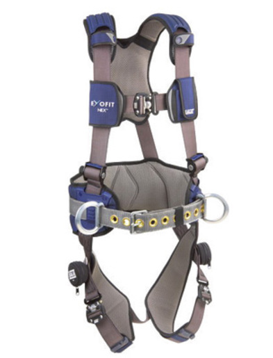 DBI/SALA® Small ExoFit NEX™ Construction/Full Body Style Harness With Tech-Lite™ Aluminum Back D-Ring, Duo-Lok™ Quick Connect Leg And Chest Strap Buckle, Torso Adjuster, Back And Leg Comfort Padding