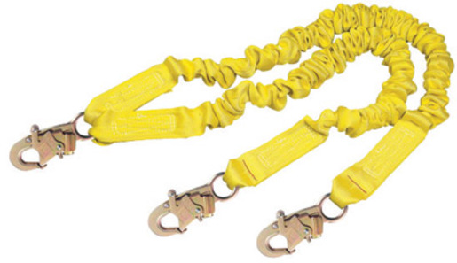 DBI/SALA® 6' Shockwave2™ 1 15/16" Polyester Tubular Web Twin-Leg Tie-Off Shock-Absorbing Lanyard With Snap Hook At Each Ends