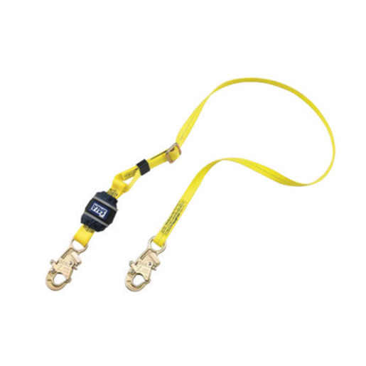 DBI/SALA® 6' EZ-Stop™ 1" Polyester Web Single-Leg Shock Absorbing Lanyard With Self-Locking Snap Hook At Each End