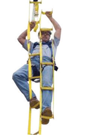 DBI/SALA® 8' Rollgliss™ Synthetic Rescue Ladder With (3) Connecting Carabiners And Carrying Bag