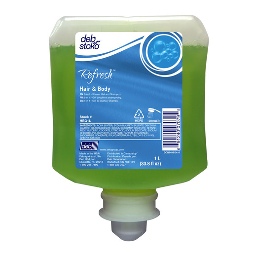 Deb Group 1 Liter Refill Green Refresh™ Pleasant Scented Hair And Body Shower Gel (6 Per Case)