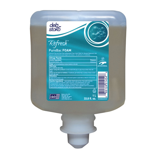 Deb Group 1 Liter Refill Clear Refresh™ PureBac Antibacterial Foam (6 Per Case)
