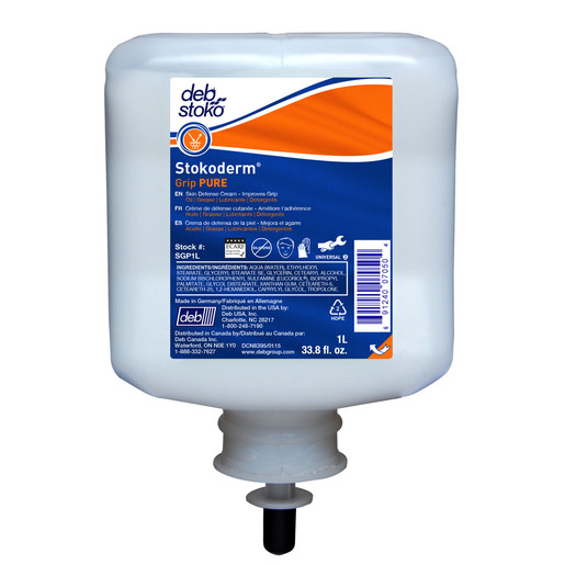 Deb Group 1 Liter Refill Stokoderm® Grip PURE Skin Protection Cream (6 Per Case)