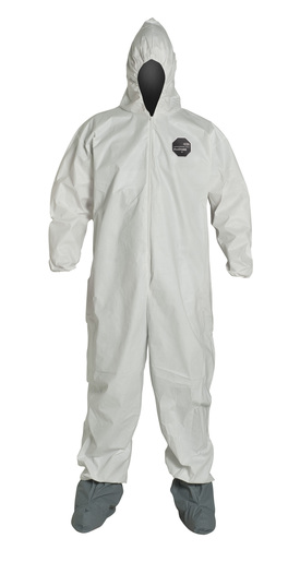 DuPont™ X-Large White Safespec™ 2.0 ProShield® NexGen® Disposable Coveralls With Front Zipper Closure