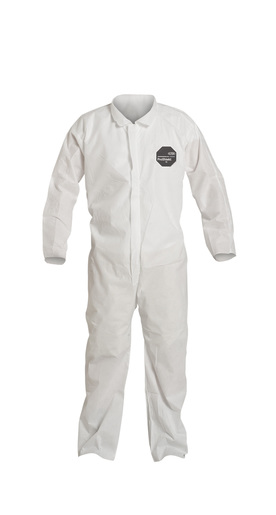 DuPont™ X-Large White SafeSPEC™ 2.0 ProShield® Basic Disposable Chemical Protection Coveralls With Front Zipper Closure
