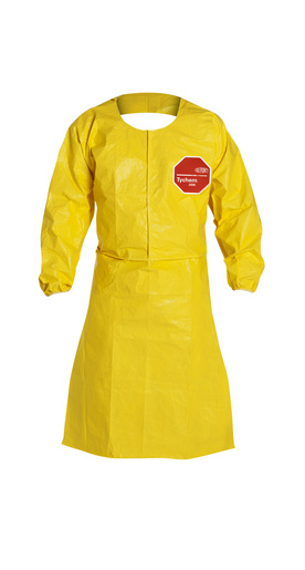 DuPont™ One Size Fits All Yellow 18" SafeSPEC™ 2.0 10 mil Tychem® QC Chemical Protection Sleeves With Bound Seams And Elastic at Both Ends