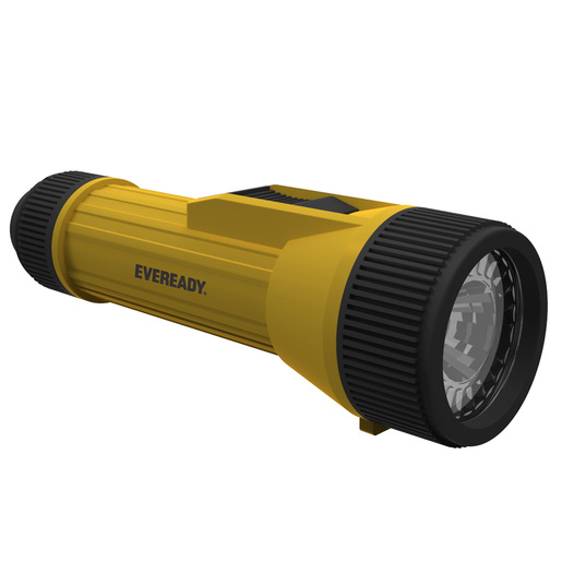 Energizer® Yellow Industrial Economy Flashlight With LED (Requires 2 D Batteries Included)