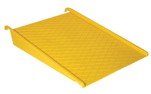 Eagle 45 1/2" X 32" X 8" Yellow HDPE Pallet Ramp For Modular Spill Containment Platforms