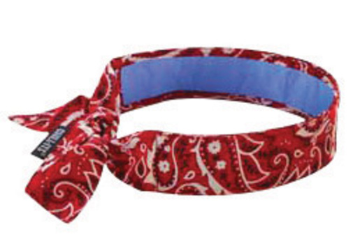 Ergodyne Red Western Chill-Its® 6700CT Advanced PVA Evaporative Cooling Bandana With Tie Closure And Towel