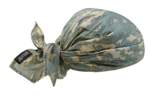 Ergodyne Camouflage Chill-Its® 6710CT PVA Evaporative Cooling Hat With Tie Closure