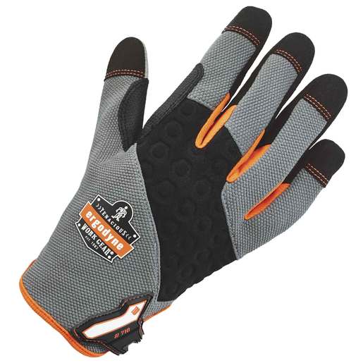 Ergodyne Size 2X Hi-Viz ProFlex® Neoprene And Armortex® And Tena-Grip™ Full Finger Anti-Vibration Gloves With Hook And Loop Cuff