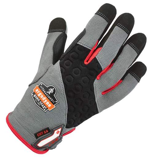 Ergodyne Large Black, Gray And Red ProFlex® Heavy Duty Polyester And Neoprene Cut Resistant Gloves With Hook and Loop Cuff, Polyester Liner And Black Armortex® Coating On Palm