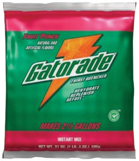 Gatorade® 2.12 Ounce Instant Powder Concentrate Packet Fruit Punch Electrolyte Drink - Yields 1 Quart (144 Packets Per Case)