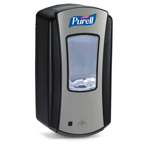 GOJO® 1200 ml Brushed Chrome And Black Purell® LTX-12™ Touch-Free Dispenser