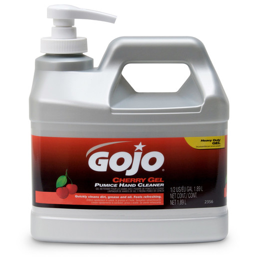 GOJO® 1/2 Gallon Pump Bottle Clear Red Cherry Scented Gel Pumice Hand Cleaner