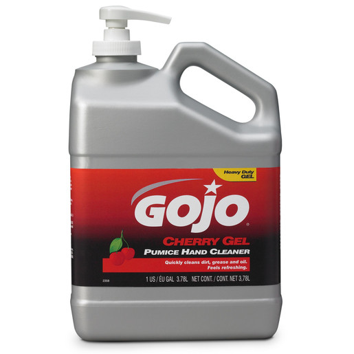 GOJO® 1 Gallon Pump Bottle Clear Red Cherry Scented Gel Pumice Hand Cleaner