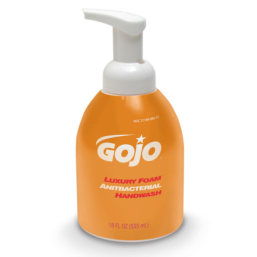 GOJO® 535 ml Pump Bottle Clear Peach to Amber And Brown Orange Blossom Scented Luxury Foam Antibacterial Hand Wash