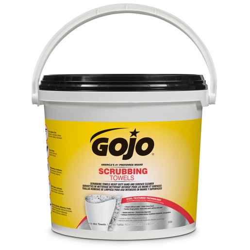 GOJO® Bucket White Pleasant Orange Scented Scrubbing Wipes (170 Count Per Pack)